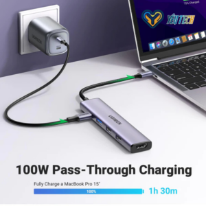 Hub chuyển đổi Ugreen USB-C 5 IN 1 CM478 15495